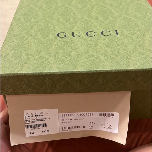 Gucci Jacquard Black Denim platform flops - Picture 3 of 4